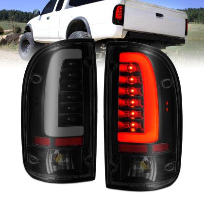 ANZO 1995-2000 Toyota Tacoma LED Taillights Black Housing Smoke Lens (Pair) - GUMOTORSPORT