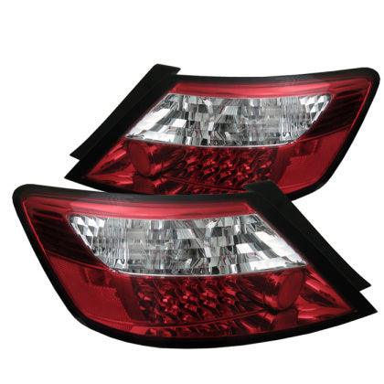 Spyder Honda Civic 06-08 2Dr LED Tail Lights Red Clear ALT-YD-HC06-2D-LED-RC - GUMOTORSPORT
