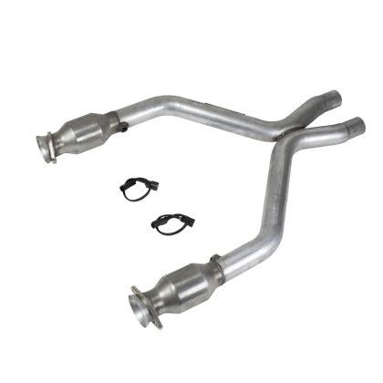 BBK 11-14 Mustang 3.7 V6 Short Mid X Pipe With Catalytic Converters 2-1/2 For BBK Long Tube Headers - GUMOTORSPORT