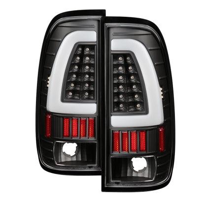 xTune Ford F150 Styleside 97-03 Light Bar LED Tail Lights - Black ALT-ON-FF15097-LBLED-BK - GUMOTORSPORT