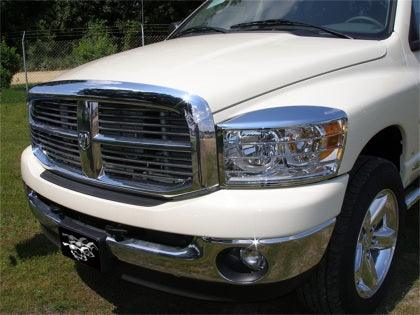 Stampede 2006-2008 Dodge Ram 1500 Center Only Vigilante Premium Hood Protector - Chrome - GUMOTORSPORT