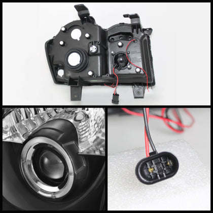 Spyder Jeep Grand Cherokee 2008 - 2010 Projector Headlights LED Halo LED Blk Low 9006 PRO-YD-JGC08-HL-BK