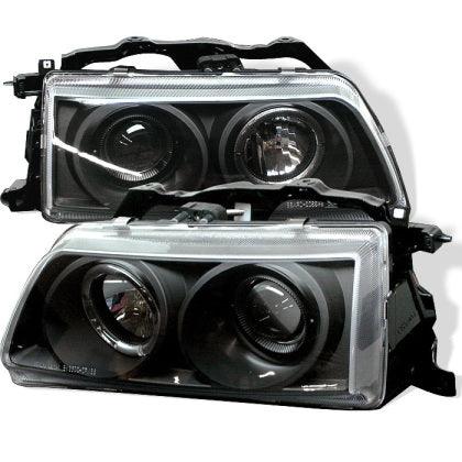Spyder Honda Civic 90-91/CRX 90-91 Projector Headlights LED Halo Blk PRO-YD-HC90-HL-BK - GUMOTORSPORT