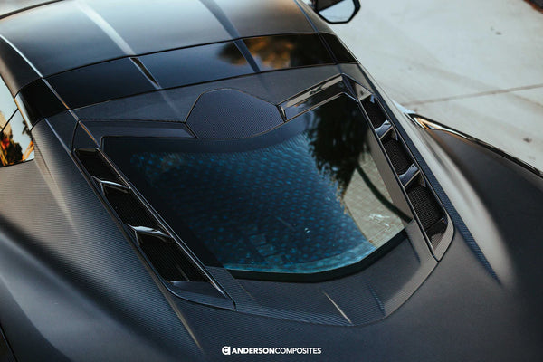 Anderson Composites 2020 + Chevrolet Corvette C8 Stingray OE Carbon Fiber Decklid (w/o Backup Camera) - GUMOTORSPORT