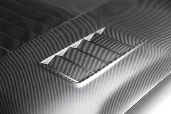Anderson Composites 2015 - 2020 Ford Mustang Shelby GT350 Type-CR Double Sided DRY Carbon Fiber Hood - GUMOTORSPORT