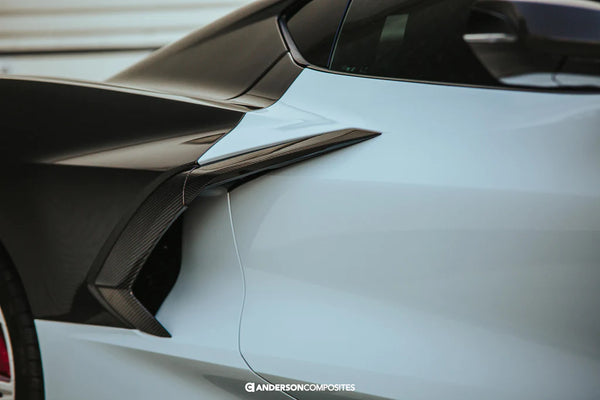 Anderson Composites 2020 +  Chevrolet Corvette C8 Stingray Carbon Fiber Side Scoops - GUMOTORSPORT