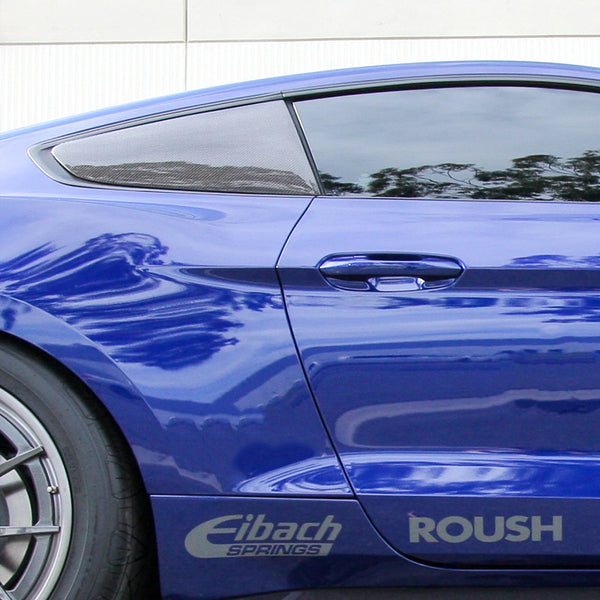 Anderson Composites 2015 - 2022 Ford Mustang Type-F Style Window Louvers - Flat - GUMOTORSPORT