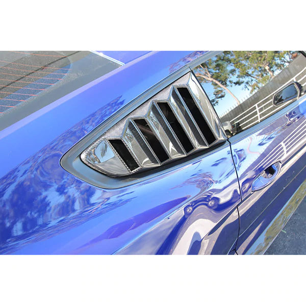 Anderson Composites 2015-2022 Ford Mustang Type-V Style Window Louvers - Vented - GUMOTORSPORT