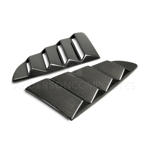 Anderson Composites 2015 - 2022 Ford Mustang Type-V Style Window Louvers - Vented - GUMOTORSPORT