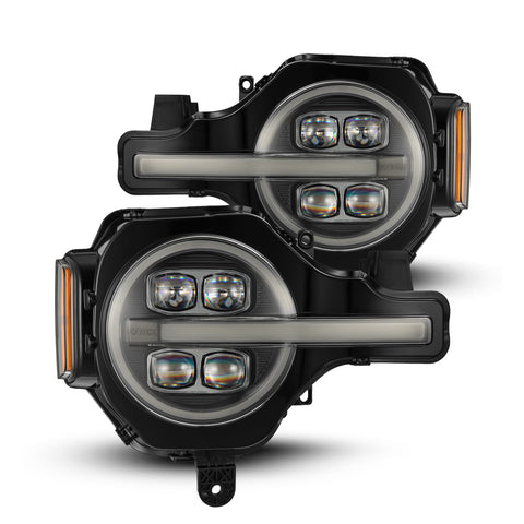 AlphaRex 2021 + Ford Bronco NOVA LED Proj Headlights Alpha-Black w/Activ Light/Seq Signal/DRL