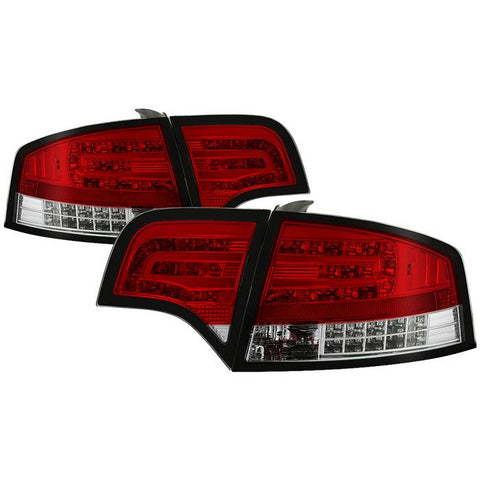Spyder Audi A4 4Dr 2006 - 2008 LED Tail Lights Red Clear ALT-YD-AA406-G2-LED-RC