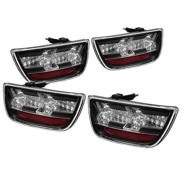 Spyder Chevy Camaro 2010 - 2013 LED Tail Lights Black ALT-YD-CCAM2010-LED-BK - GUMOTORSPORT