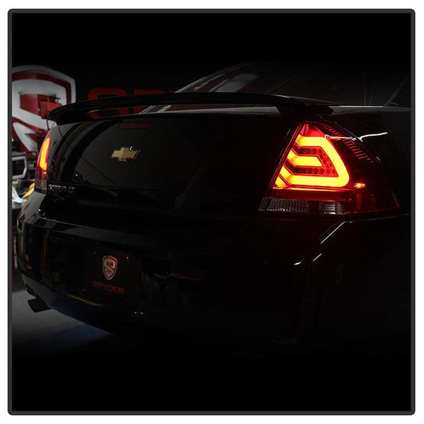 Spyder Chevy Impala 2006-2013 LED Tail Lights Red Clear ALT-YD-CHIP06-LED-RC - GUMOTORSPORT