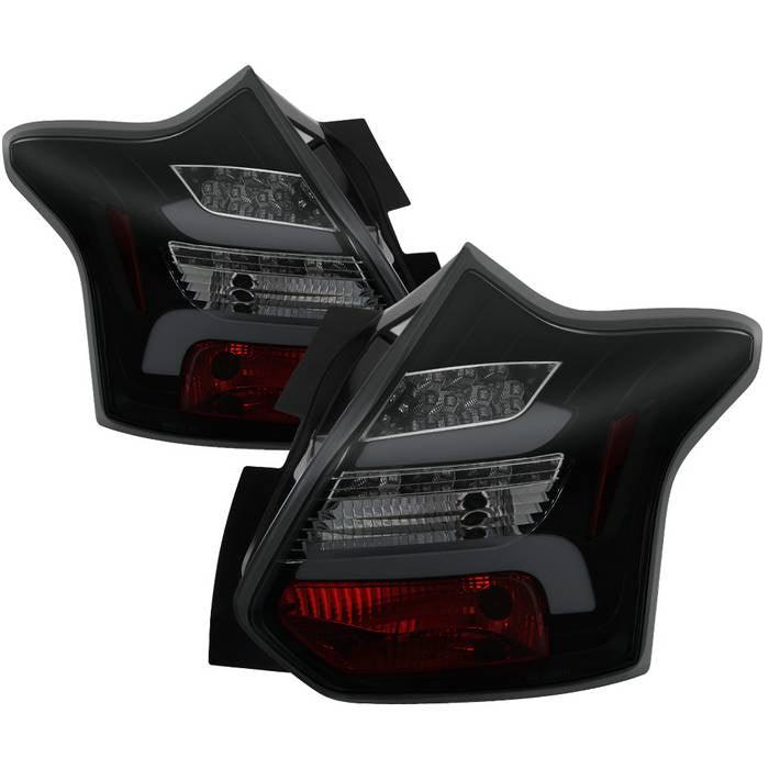 Spyder 2012 - 2014 Ford Focus 5DR LED Tail Lights - Black Smoke (ALT-YD-FF12-LED-BSM) - GUMOTORSPORT