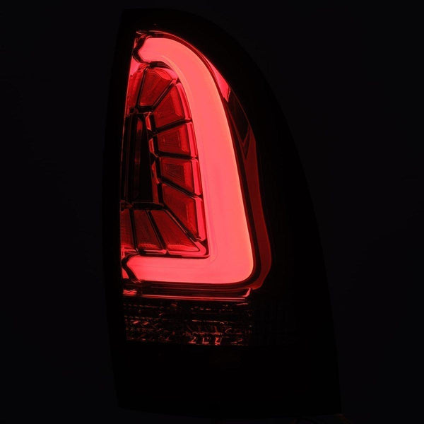 AlphaRex 05-15 Toyota Tacoma PRO-Series LED Tail Lights Red Smoke - GUMOTORSPORT