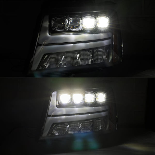 AlphaRex 07-14 Chevrolet Tahoe/Suburban/ 07-13 Avalanche NOVA-Series LED Projector Headlights Black
