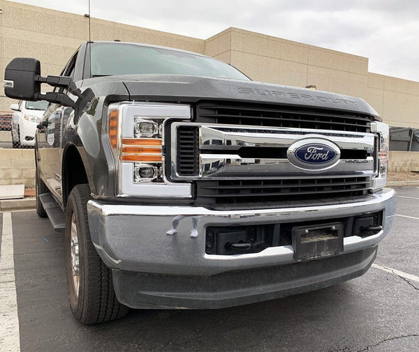 AlphaRex 17-19 Ford F-250 SD PRO-Series Proj Headlights Plank Style Chrome w/Activ Light/Seq Signal - GUMOTORSPORT