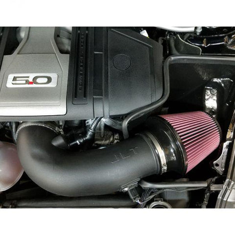 JLT 18-21 Ford Mustang GT Black Textured Cold Air Intake Kit w/Red Filter - Tune Req - GUMOTORSPORT