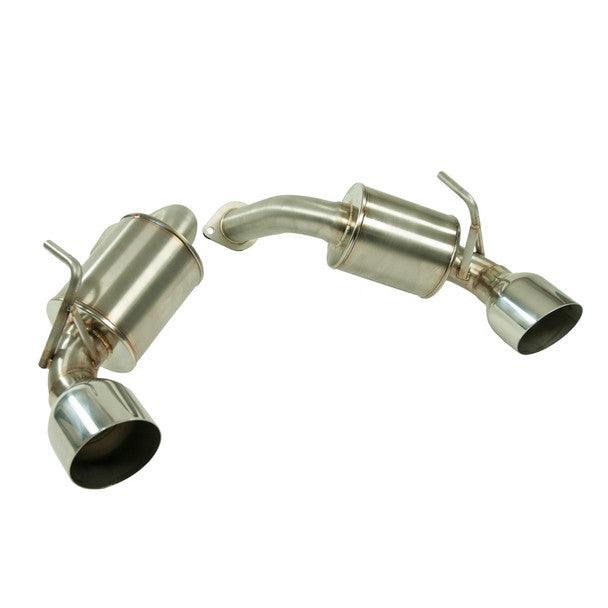 Nameless Performance 5in Muffled Axleback 4in Single Wall Slash Cut Tips Nissan 370Z 2009-2018 - GUMOTORSPORT