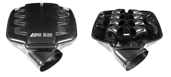Eventuri BMW E9X M3 - Complete Black Carbon Inlet Plenum - No Emblem