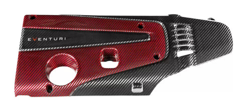 Eventuri Honda FK8 Civic Type R - Red Kevlar / Black Carbon Engine Cover