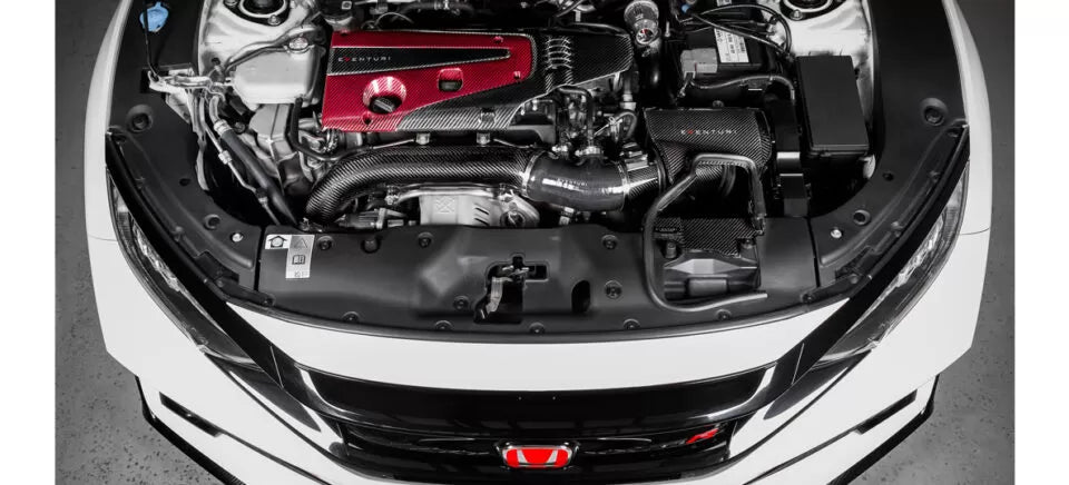 Eventuri Honda FK8 Civic Type R - Red Kevlar / Black Carbon Engine Cov ...