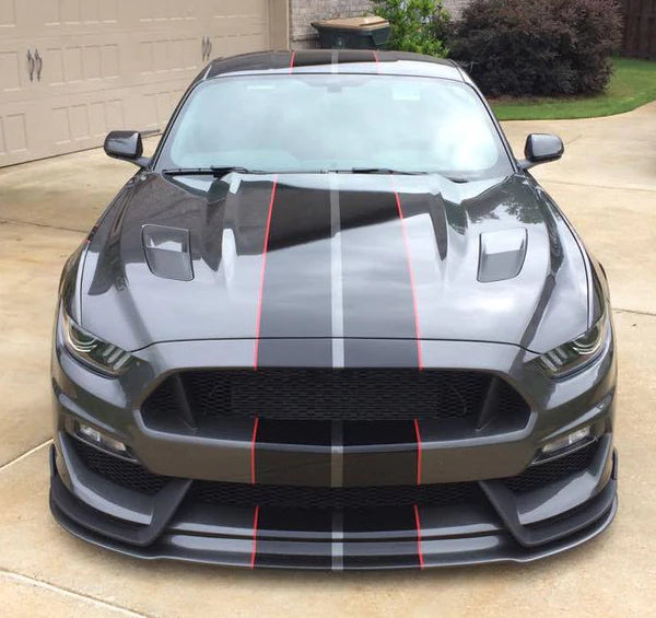 Anderson Composites 2015 - 2017 Ford Mustang GT350 Style Fiberglass Front Bumper w/ Front Lip - GUMOTORSPORT