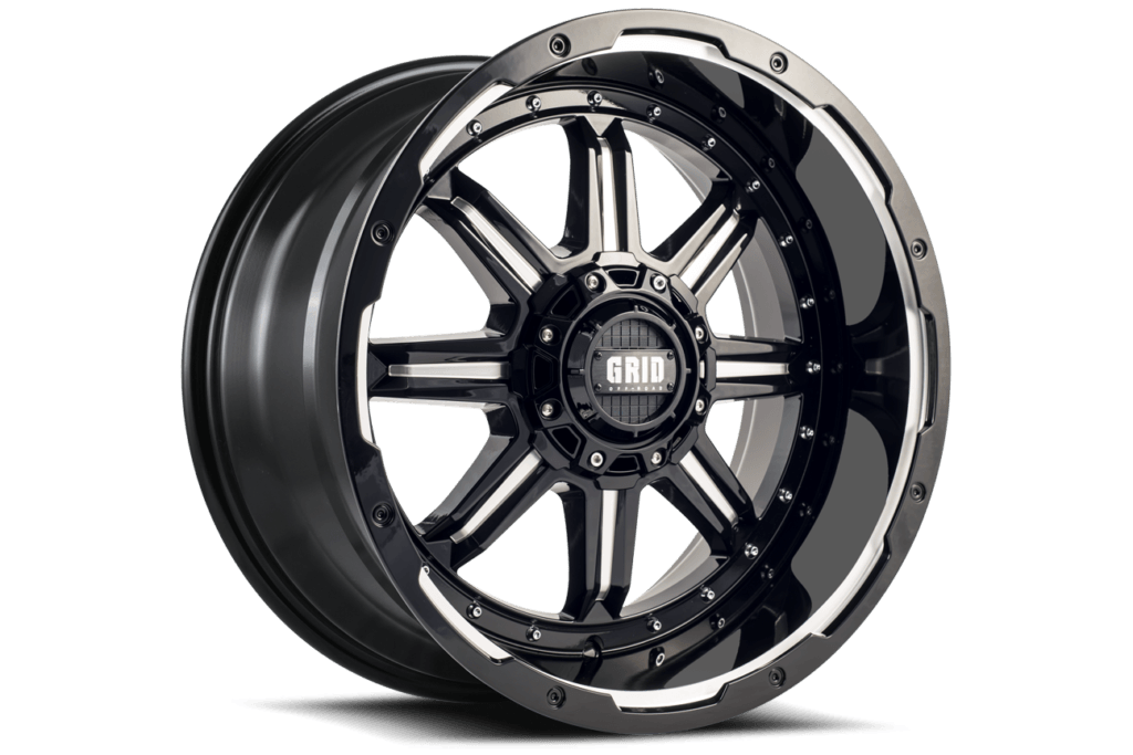 Grid Wheels GD10 Gloss Black Milled Accents 20x9 5x139.7  87.10 Center Bore - GUMOTORSPORT