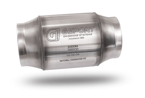 GESI G-Sport 300 CPSI EPA Compliant GEN1 2.5in Inlet/Outlet 4in x 4in Catalytic Converter- 350-500HP - GUMOTORSPORT