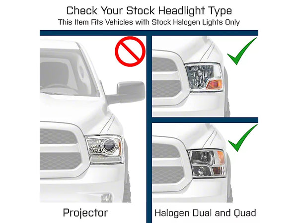 Raxiom 2009 - 2018 Dodge RAM 1500 LED Halo Headlights w/Switchback Turn Signals- Blk Housing (Clear Lens)