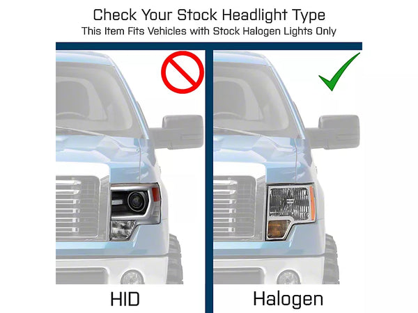 Raxiom 2009 - 2014 Ford F-150 G4 Projector Headlights- Black Housing (Clear Lens)