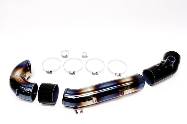 PLM Turbo Inlet Pipe Kit Stainless Burnt Blue - 2017+ FK8 Civic Type R - GUMOTORSPORT