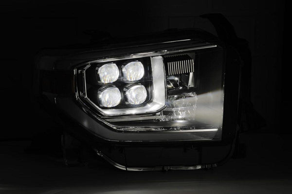 AlphaRex 14-20 Toyota Tundra NOVA LED Projector Headlight Plank Style Alpha Black w/Activation Light - GUMOTORSPORT
