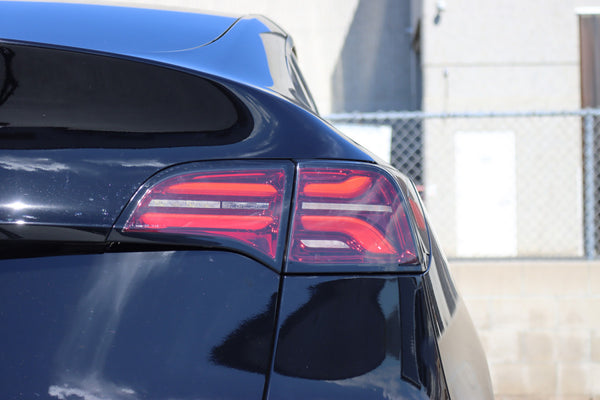 AlphaRex 2020 + Tesla Model Y PRO-Series LED Tail Lights Red Smoke w/Seq Sig