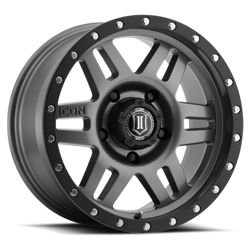 ICON Six Speed 17x8.5 5x5 ( 5x127 ) -6mm Offset 4.5in BS 94mm Bore Gun Metal Whee