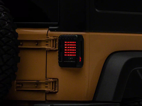 Raxiom 2007 - 2018 Jeep Wrangler JK LED Tail Lights- Black Housing (Smoked Lens)