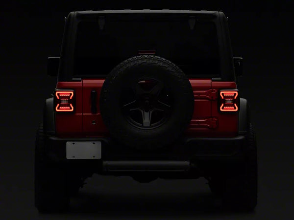 Raxiom 2018 + Jeep Wrangler JL LED Tail Lights- Black Housing - Red Lens