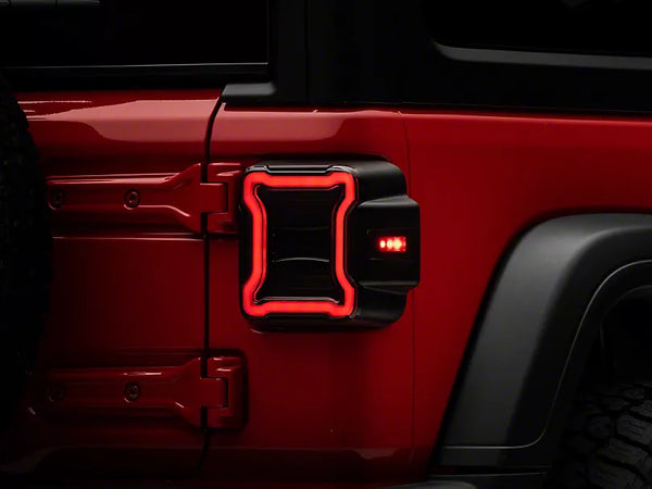 Raxiom 2018 + Jeep Wrangler JL LED Tail Lights- Black Housing (Smoked Lens)
