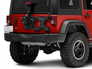 Officially Licensed Jeep 2007 - 2018 Jeep Wrangler JK HD Tire Carrier w/ Mount and Jeep Logo