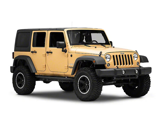 Officially Licensed Jeep 2007 - 2018 Jeep Wrangler JK 4Door Rock Sliders w/ Jeep Logo