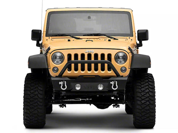 Officially Licensed Jeep 2007 - 2018 Jeep Wrangler JK Stubby Front Winch Bumper w/ Jeep Logo