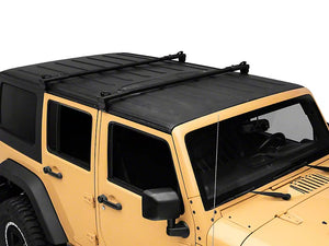 Officially Licensed Jeep 2007 - 2018 Jeep Wrangler JK 4Door Two Bar Removable Roof Rack w/ Jeep Logo