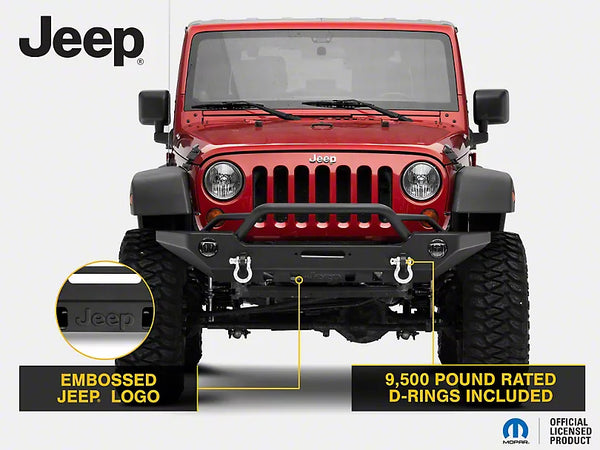 Officially Licensed Jeep 2007 - 2018 Jeep Wrangler JK Adventure HD Front Bumper w/ Jeep Logo