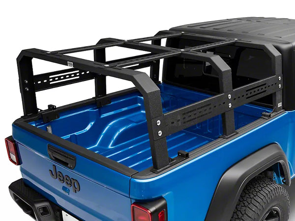 Fishbone Offroad 2020 + Jeep Gladiator Bed Rack Full Tackle Rack - Black Powdercoat