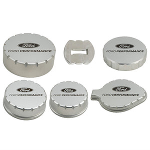 Ford Racing 2015 - 2024 Mustang GT / 2015 - 2023 Ecoboost / 2015 - 2021 GT350 / GT500 Aluminum Machined Engine Cap Covers