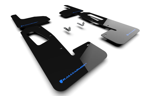 Rally Armor 2022 Rivian R1T Black UR Mud Flap w/ Nitrous Blue Logo - GUMOTORSPORT