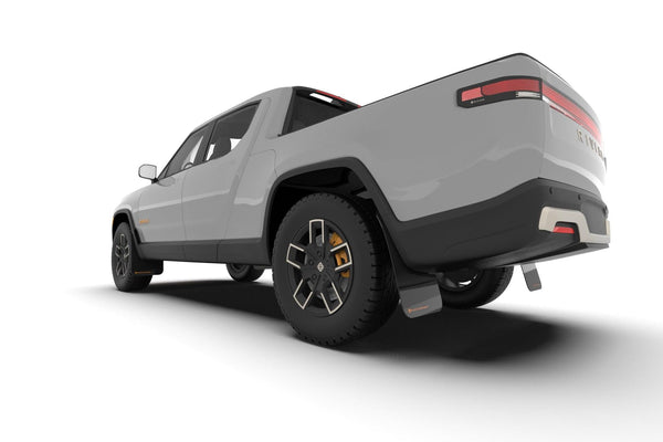 Rally Armor 2022 Rivian R1T Black UR Mud Flap w/ Red Logo - GUMOTORSPORT