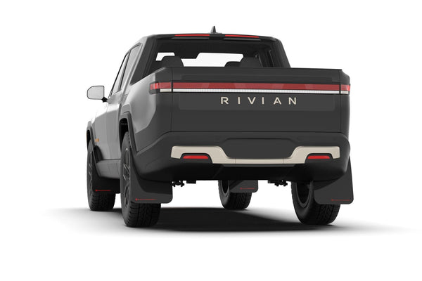 Rally Armor 2022 Rivian R1T Black UR Mud Flap w/ Red Logo - GUMOTORSPORT