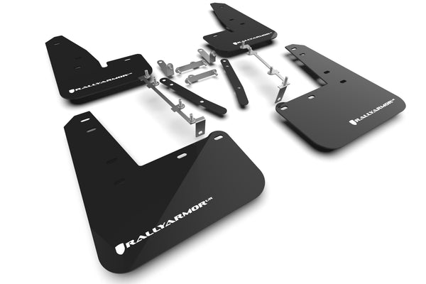 Rally Armor 2023 + Toyota GR Corolla Black UR Mud Flap w/ White Logo