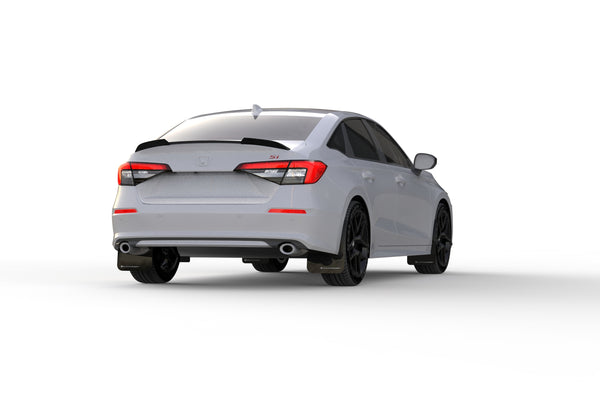 Rally Armor 2022 +Honda Civic (Incl. Si/Sport/Touring) Black UR Mud Flap w/ White Logo
